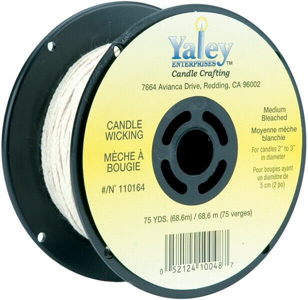 Yaley Candle Wicking Bleached Spool 75 Yards