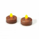 Darice LED Tea Lights - Rustic - Wax Dipped