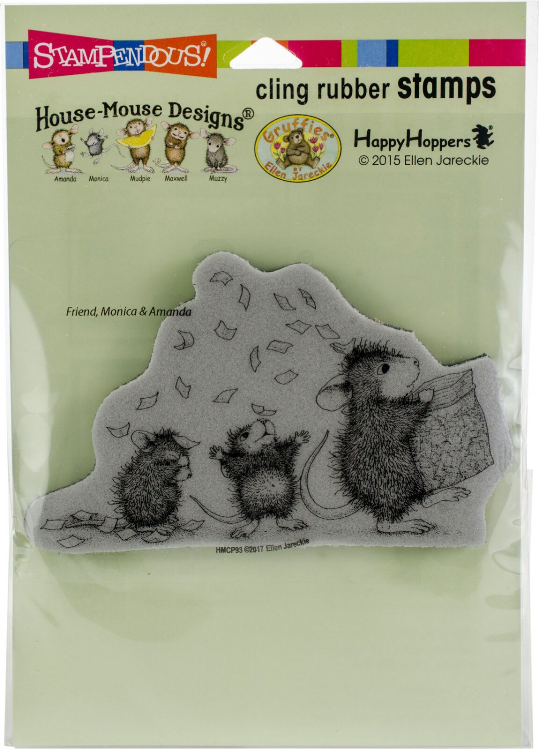 Stampendous House Mouse Cling Stamp-Tossing Confetti