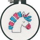 Dimensions/Learn-A-Craft Counted Cross Stitch Kit 3" Round-Unicorn Fun(11 Count)