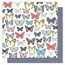 American Crafts 1 Canoe 2 Hazelwood Collection 12 X 12 Double Sided Paper Flock
