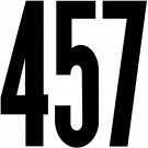 Permanent Adhesive Vinyl Numbers 6" 48/Pkg-Black