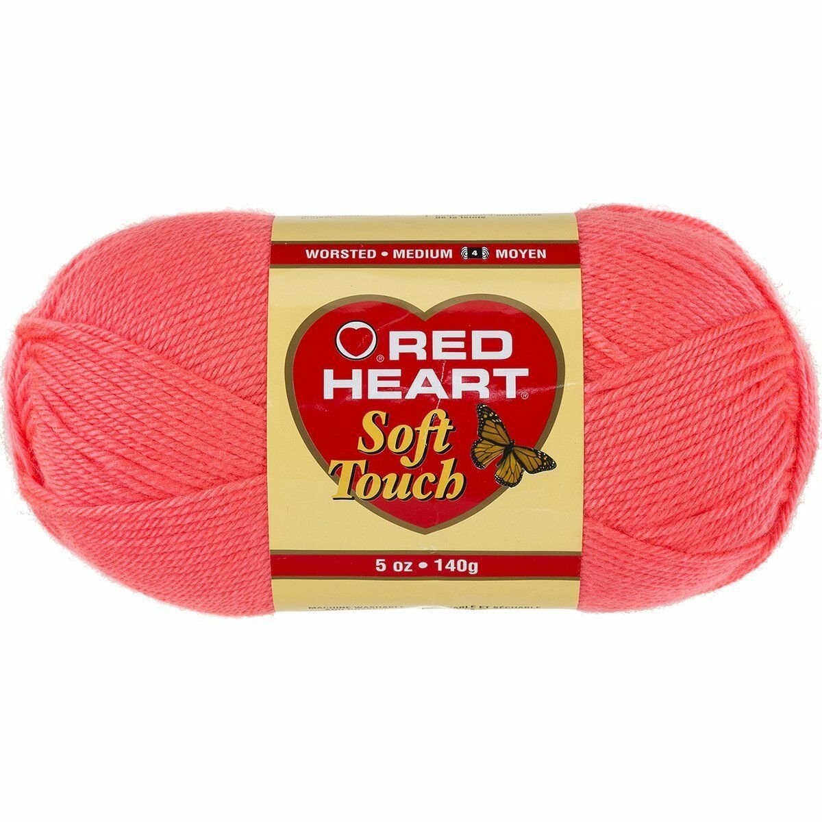 Red Heart Soft Touch Yarn-Coral