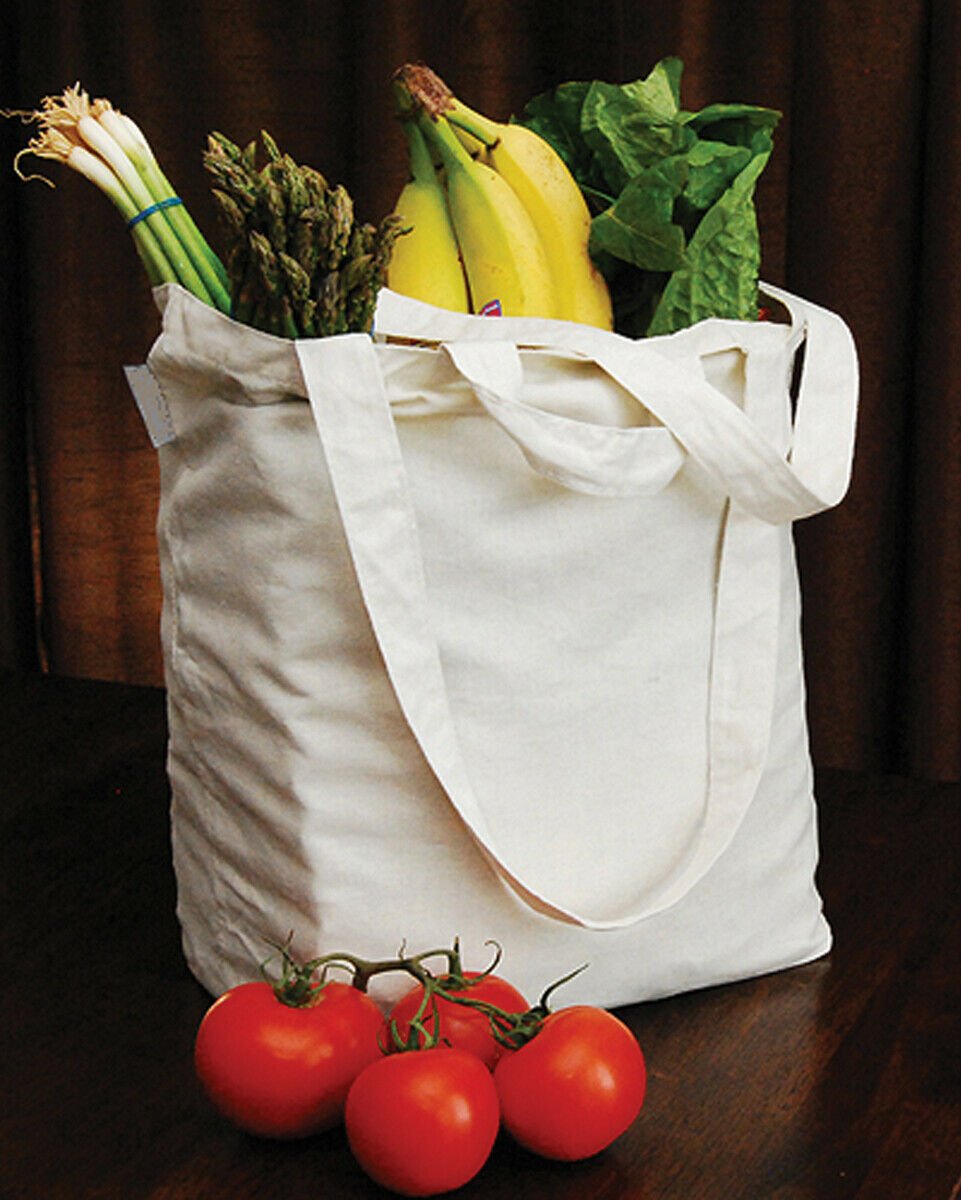 Aunt Martha'S Reusable Canvas Grocery Bag 14.5"X11.5"X6.5"-Natural