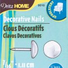Dritz Home Decorative Nails 7/16" 24/Pkg-Antique Brass Hammered Head