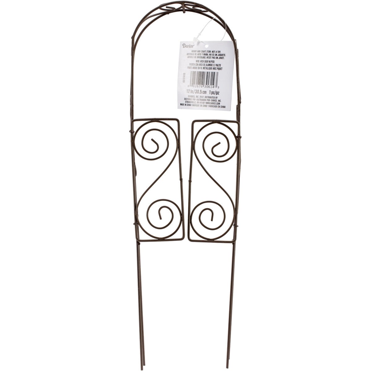 Darice Timeless Miniatures Wire Rustic Arch Door with Pick