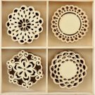 Kaiser Craft Flourishes Die Cut Wood Pieces Pack Doilies