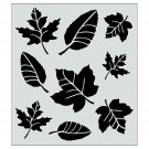 Plaid Folkart Stencil Leaf Variety