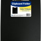 Vinyl Clipboard Folder 12.75"X9"-Black