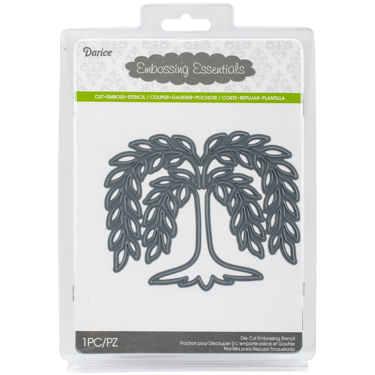 Darice Craft Dies Willow Tree Die Cut with Embossing Stencil