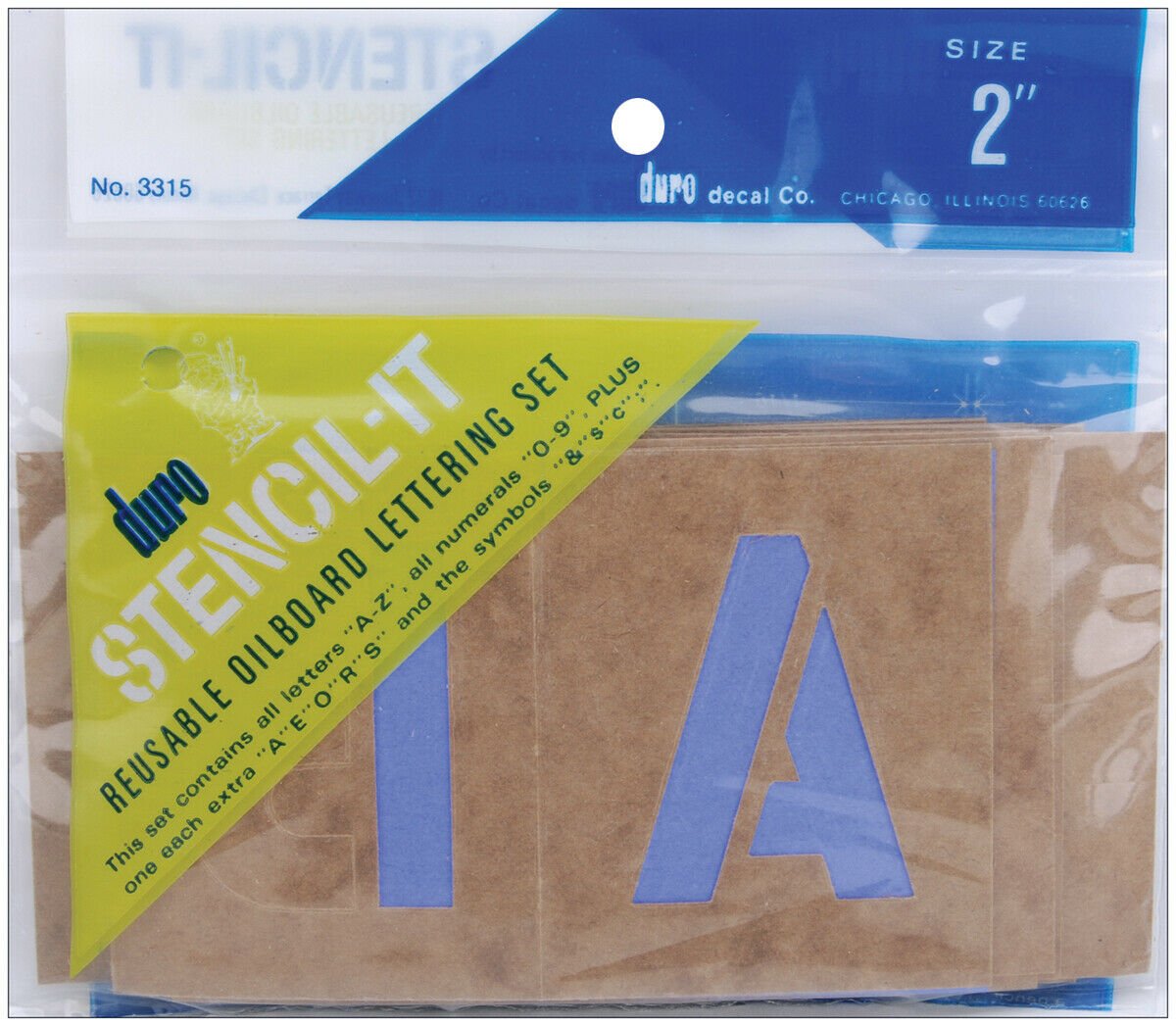 Stencil-It Reusable Lettering Set-2 inches
