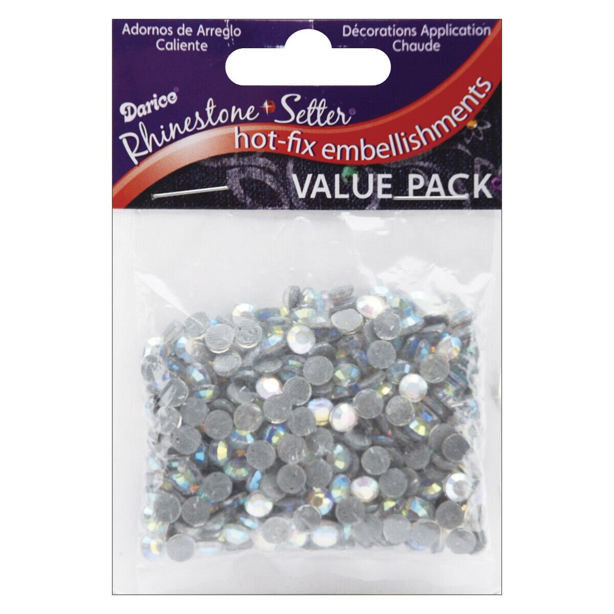 Darice Rhinestone Setter Hot Fix Glass Stones 5 mm Crystal Ab