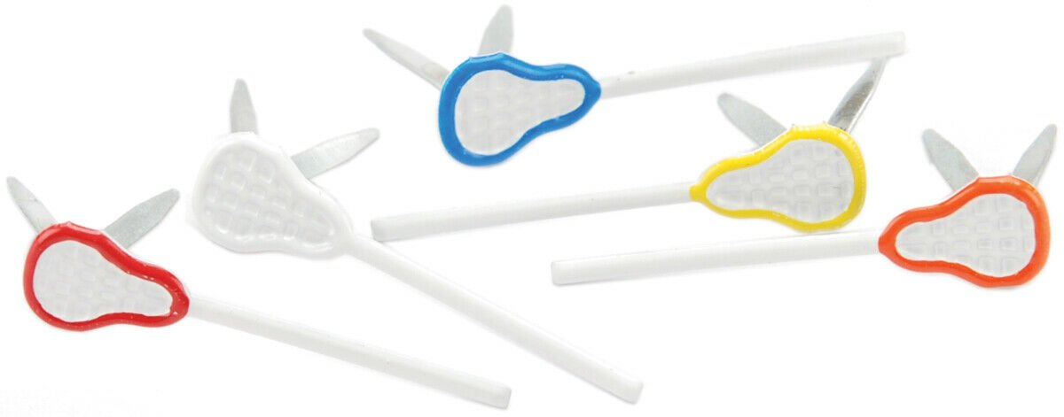 Eyelet Outlet Shape Brads 12/Pkg-Lacrosse Sticks