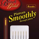 Clover Black Gold Applique/Sharps Needles-Size 10 6/Pkg