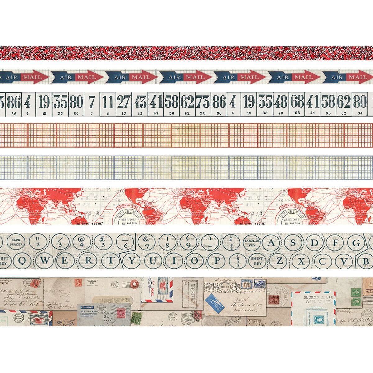 Advantus - Tim Holtz - Idea-ology Collection - Design Tape - Postal