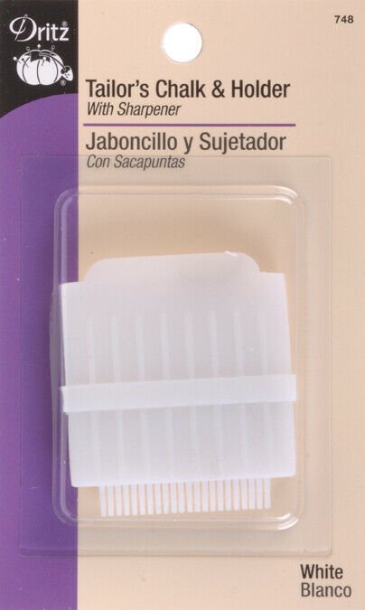 Dritz Tailor'S Chalk & Holder W/Sharpener-White