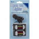 Darice Deco Lights Battery Operated Teeny Bulbs 20 Bulbs White Lights Brown Cord