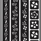 ArmourOver N Over Reusable Stencils 5 X 8 Flower Border