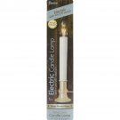 Darice Electric Candle Lamp with a Brass Plated Base 9 Inches