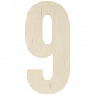 Baltic Birch Collegiate Font Letters & Numbers 13"-9