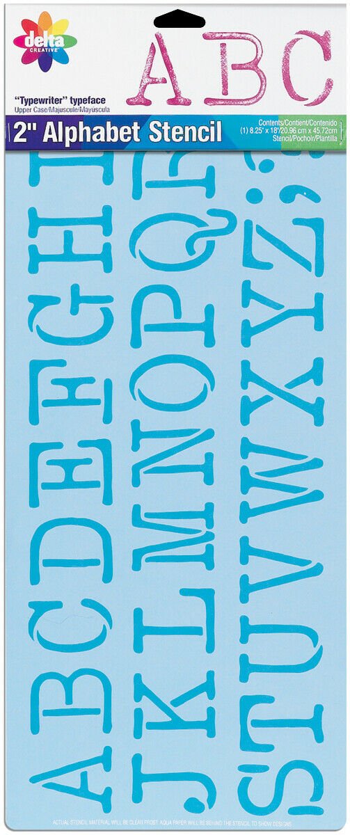 Stencil Magic Decorative Stencils-2" Typewriter Uppercase 8.25"X18"