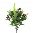 Darice Christmas Snow-Covered Mixed Holly Bush, 21 Inches