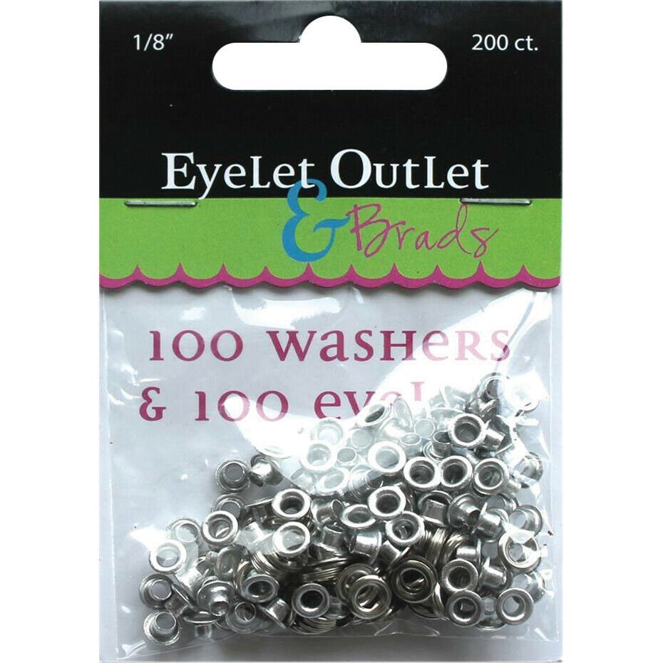 Eyelet Outlet Eyelets & Washers -1/8", 100 Eyelets, 100 Washers