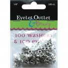 Eyelet Outlet Eyelets & Washers -1/8", 100 Eyelets, 100 Washers
