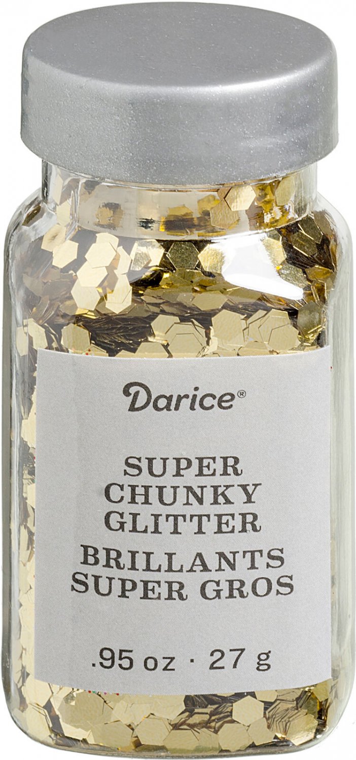 Darice Super Chunky Glitter .95oz-Gold