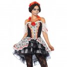 Leg Avenue Women's Lovely Calavera Costume Multi Medium
