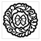 Darice Christmas Craft Dies Stylized Wreath and Bow