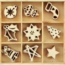 Kaiser Craft Christmas Flourishes Die Cut Wood Pieces Pack Festive