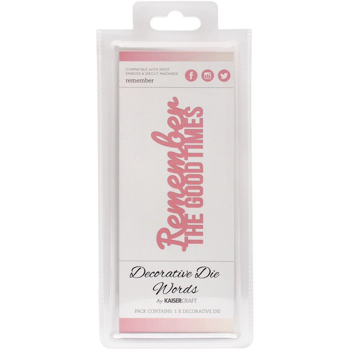 Kaiser Craft Remember Words Decorative Dies The Good Times