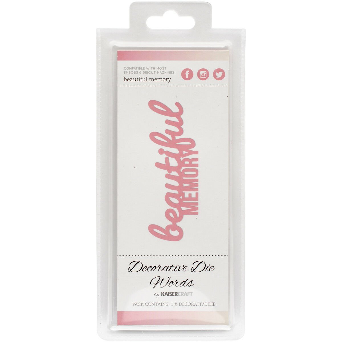Kaiser Craft Decorative Dies Words Beautiful Memory