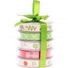American Crafts Christmas Ribbon Holiday 5 Spools