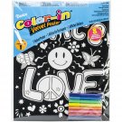 Darice Peace Love Groovy 16"x20" Velvet Color In Art Set