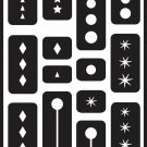 Armour Self Stick Over N Over Glass Etchg Stencil Star Diamond Circle