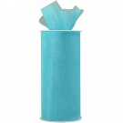 Expo Shiny Tulle 6" Wide 25yd Spool-Aqua Blue