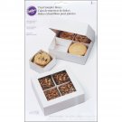 Treat Boxes W/Removable Trays-4 Cavity White 6.25"X6.25"X2" 3/Pkg