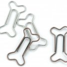 Metal Dog Bone Paper Clips 1.125"X.5" 15/Pkg-Pewter & Antique Copper