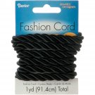 Darice Twisted Fashion Cord 8 mm X 1Yard Black