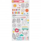 American Craft Oh Happy Life Collection Cardstock Stickers Accent And Phrases