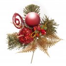 Darice Apple Pick With Fern And Pine 8 Inches
