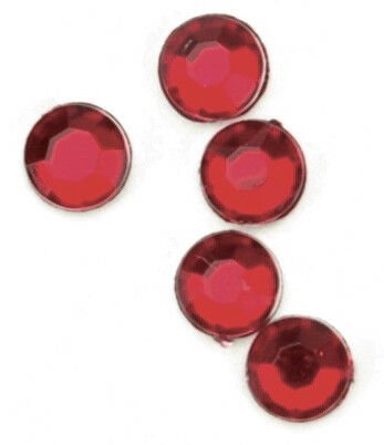 Darice 5mm Round Rhinestones Ruby Red