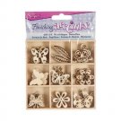 Darice Finishing Accent Mini Laser Cuts Wood Shapes Butterfly Theme