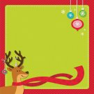 Darice Scrapbook Paper 3D Christmas reindeer and ornaments 12 X 12 Inches