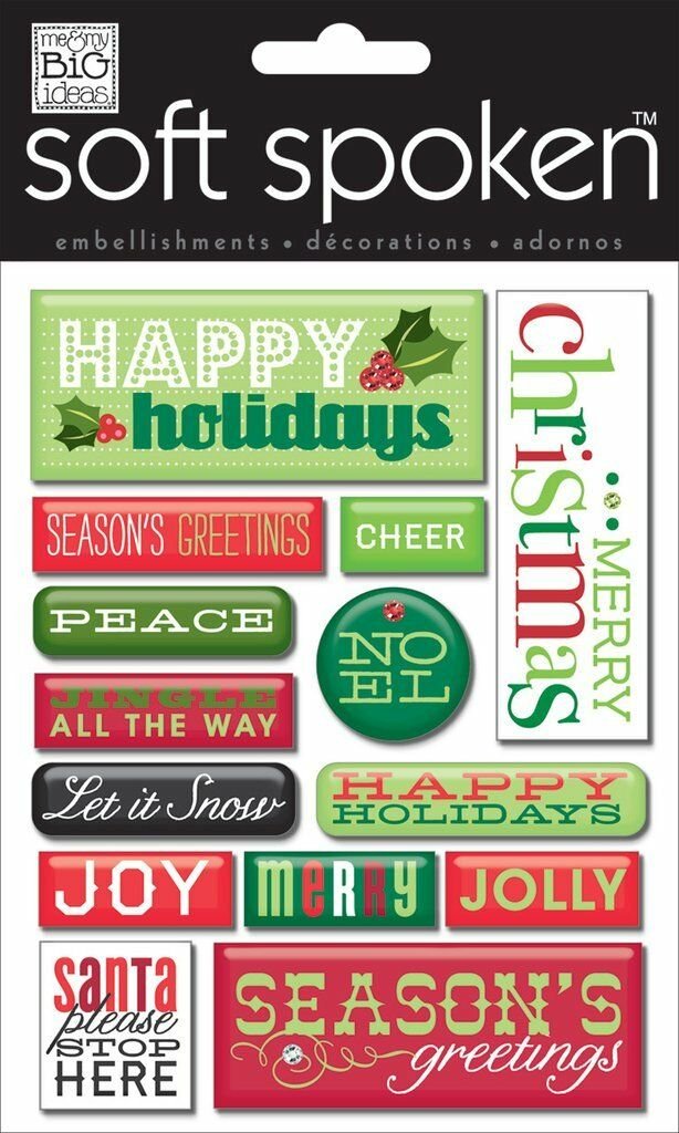 Me  My Big Ideas Soft Spoken Stickers Happy Holidays Ss1468