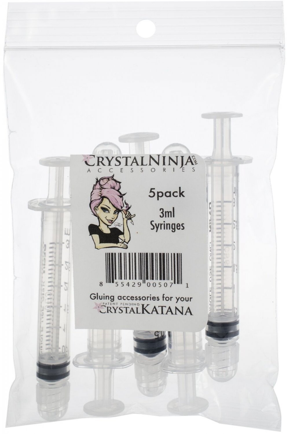 Crystal Ninja Single Use 3ml Gluing Syringes For Use with Tips