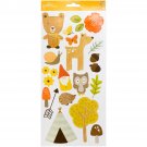 American Craft Pebbles Woodland Forest Collection Cardstock Stickers Icons