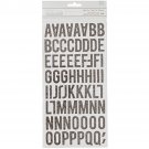 American Crafts  High Five Collection Thickers Alphabet Chipboard Black